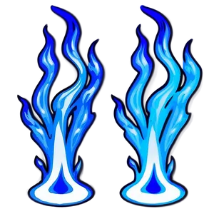 Blue Flames Art Png 06122024 PNG image