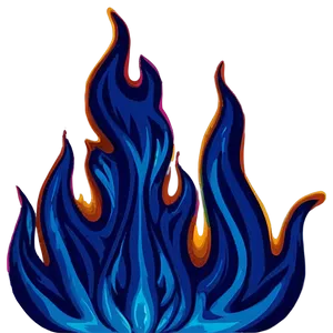Blue Flames Pattern PNG 06122024
