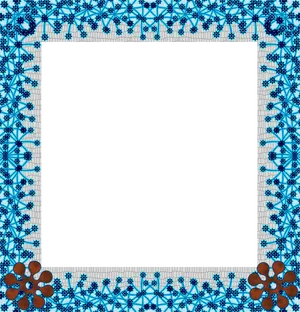 Blue Floral Frame Design
