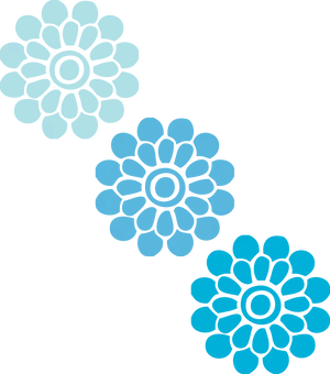 Blue Floral Vector Graphic PNG image