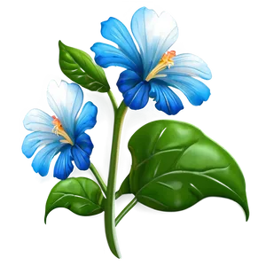 Blue Flower Abstract PNG Gxc