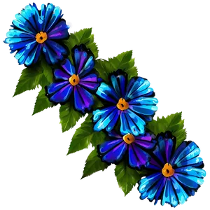 Blue Flower Abstract PNG Yov