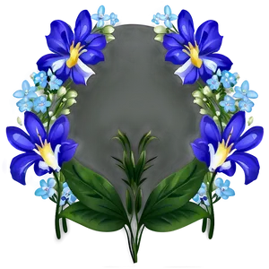 Blue Flower Background PNG 05242024