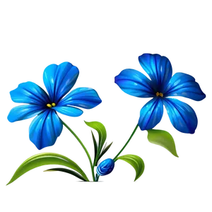 Blue Flower Background PNG 11