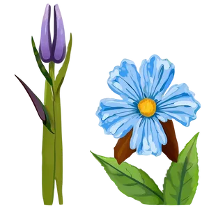 Blue Flower Bloom PNG 05242024