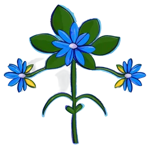 Blue Flower Bloom PNG 89