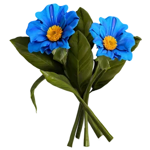 Blue Flower Bouquet PNG Fdv