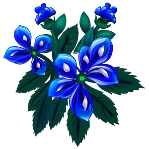 Blue Flower Bouquet PNG Mtr