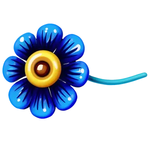 Blue Flower Charm PNG 50 PNG