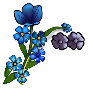 Blue Flower Charm PNG Mrf14 PNG