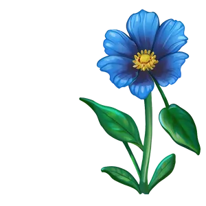 Blue Flower Closeup PNG 57