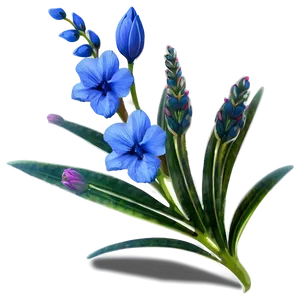 Blue Flower Closeup PNG Gxd46