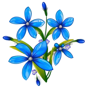 Blue Flower Composition PNG Bug22 PNG