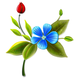 Blue Flower Craft PNG Bee PNG