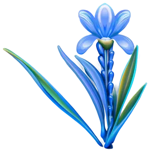 Blue Flower Design PNG 39