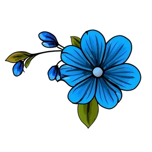 Blue Flower Design PNG Gxh52