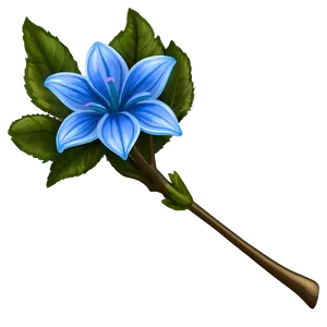 Blue Flower Detail PNG 05242024