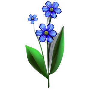 Blue Flower Detail PNG Iex