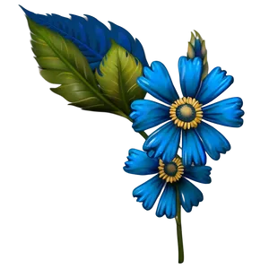Blue Flower Detail PNG Xbo82