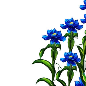 Blue Flower Drawing PNG 05242024