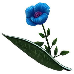 Blue Flower Drawing PNG 91