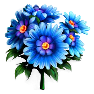 Blue Flower Drawing PNG Hni