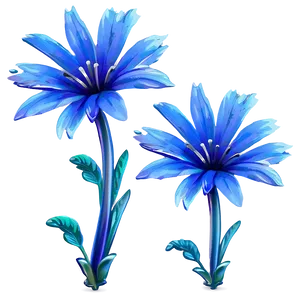 Blue Flower Fantasy PNG Khm