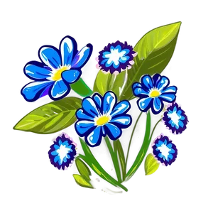 Blue Flower Festivity PNG Jun75 PNG