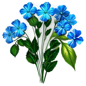 Blue Flower Graphic PNG Yhn