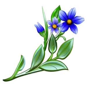 Blue Flower Icon PNG Lej PNG