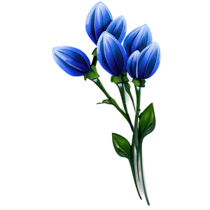 Blue Flower Illustration PNG 05242024
