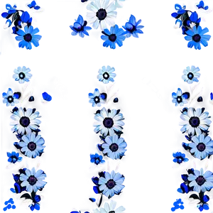 Blue Flower Pattern PNG 05242024
