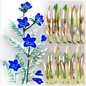 Blue Flower Pattern PNG Oyd60