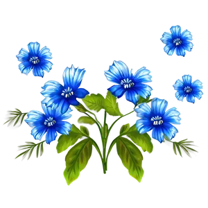 Blue Flower Png Uef62 PNG image