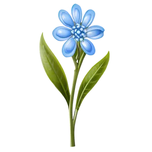 Blue Flower Portrait PNG 18