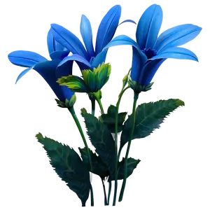 Blue Flower Print PNG 05242024