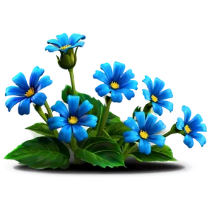 Blue Flower Scene PNG 05242024