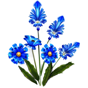 Blue Flower Scene PNG 05242024