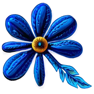 Blue Flower Symbol PNG 33