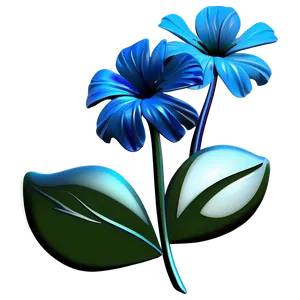 Blue Flower Symbol PNG 82