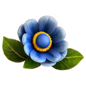 Blue Flower Symbol PNG Kmn