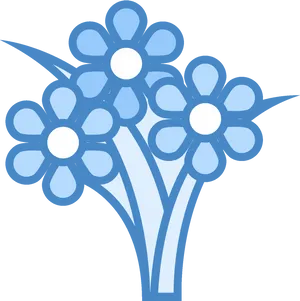 Blue Flower Vector Illustration PNG image