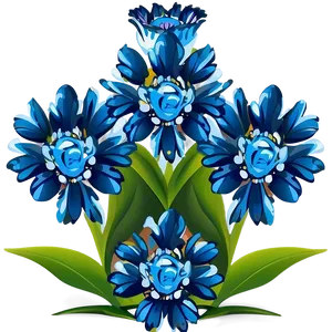 Blue Flower Vector PNG 18