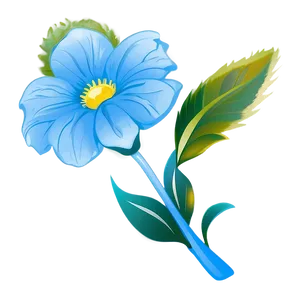 Blue Flower Vector PNG Llm88