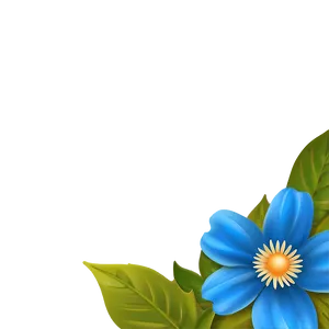 Blue Flower Vector PNG Peo