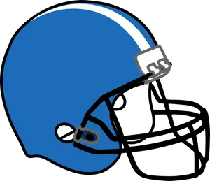 Blue Football Helmet Graphic