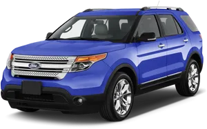 Blue Ford Explorer S U V PNG image