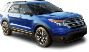 Blue Ford Explorer S U V PNG image