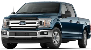 Blue Ford F150 Pickup Truck PNG image