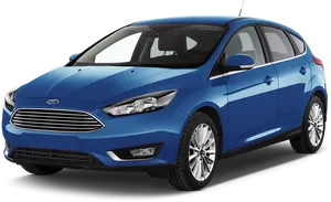 Blue Ford Focus Hatchback2023 PNG image